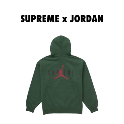 Supreme x Jordan Hooded Sweatshirt Green -Size M Medium | eBay