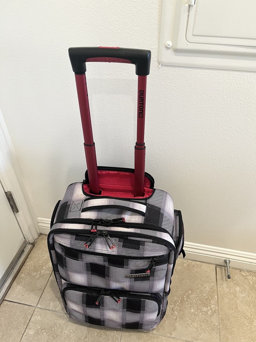 BURTON IXION SYSTEM CHECKERED LUGGUAGE WHEELED BAG CARRY ON 18” x