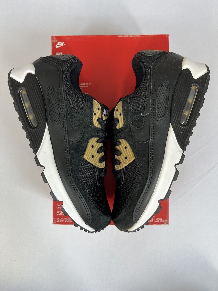 Nike Air Max 90 Black Metallic Gold DM7557-001 Men's 8 Women's 9.5
