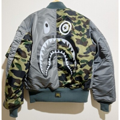 A Bathing Ape x Alpha Industries Shark MA-1 Bomber Jacket Men's