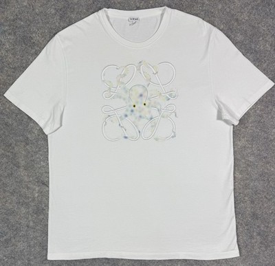 LOEWE x Suna Fujita Anagram Embroidered Logo Octopus T-Shirt Size