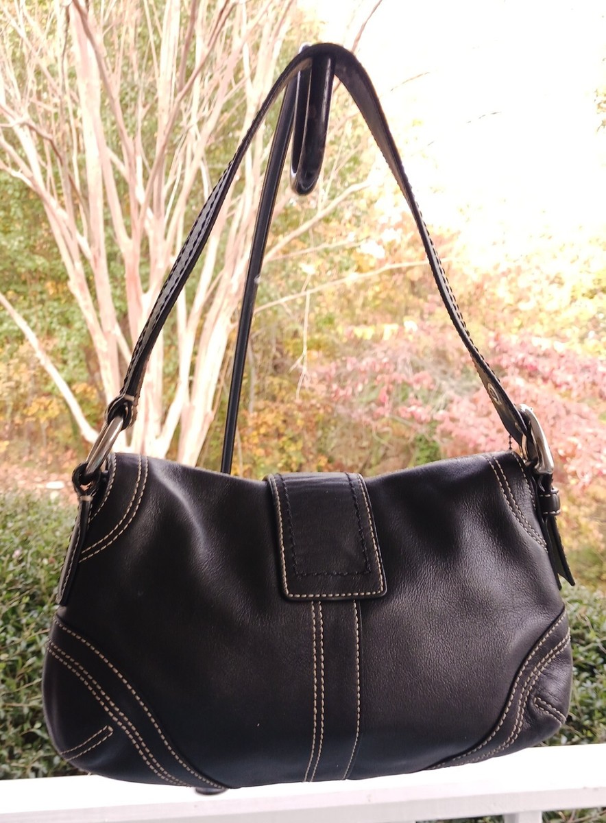 Coach 10316 Vintage SMALL Soho Black Leather Shoulder Bag w