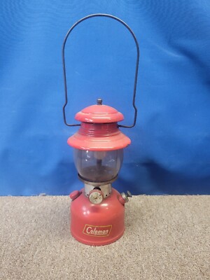Vintage Coleman Model 200A Lantern Red Single Mantle 9/57 Sunshine
