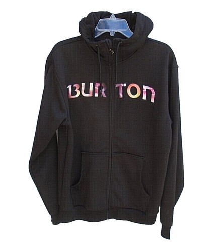 Burton Durable Goods Cotton Hooded Jacket Navy Blue Buttons/Zip