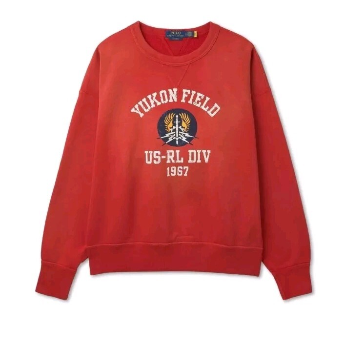 Polo Ralph Lauren Vintage fit fleece graphic sweatshirt Red All