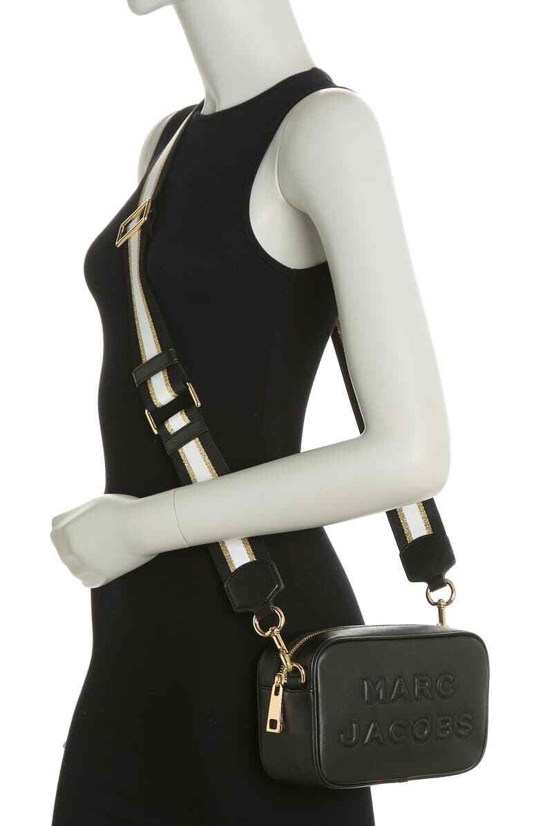 Marc Jacobs Flash Leather Camera Crossbody Bag Pouch ~NWT~ Black
