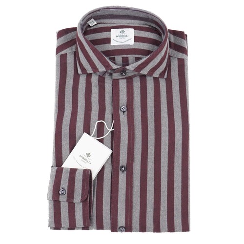 Luigi Borrelli Green Striped Shirt - Extra Slim - (EV2073RIOSTPT1
