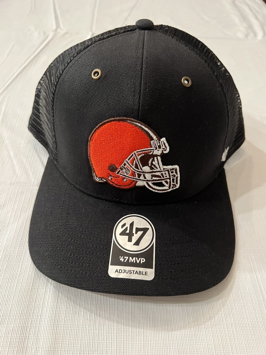 Carhartt x '47 Cleveland Browns Black MVP Trucker Snapback