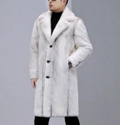Men's Faux Winter Warm Trench coat Casual Long Sleeve Outwear