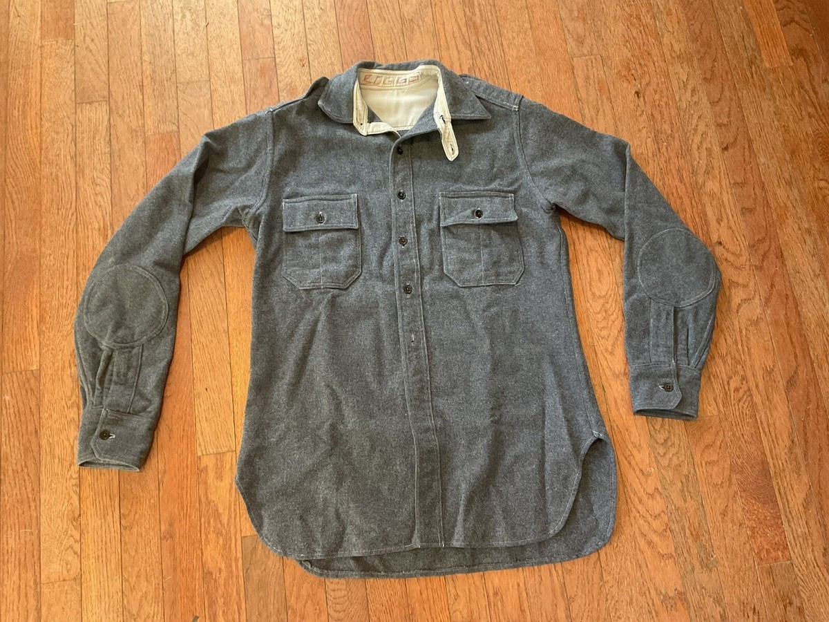 1930s 40s Chinstrap Workwear Shirt Depression WPA Era | eBay