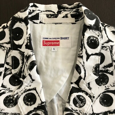 SUPREME COMME des GARCONS SHIRT blazer Eyeball print size XL from