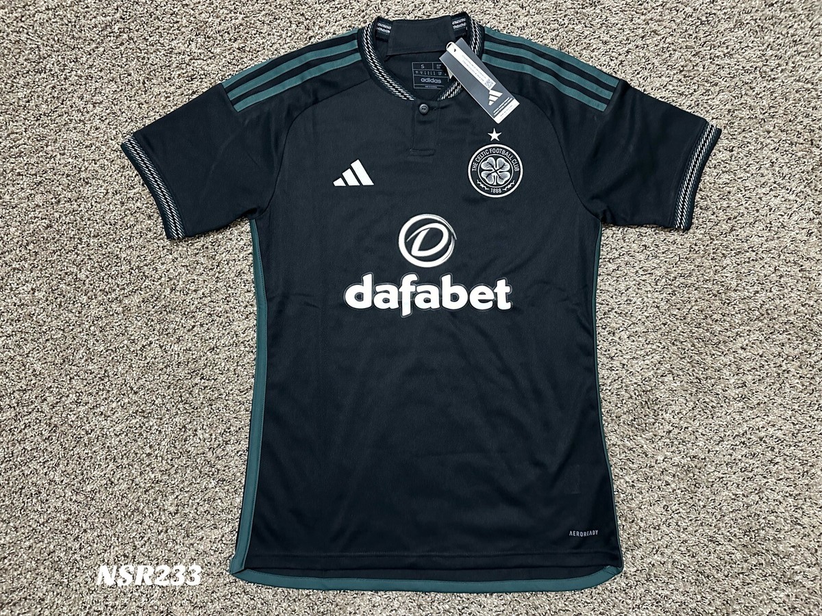 ADIDAS CELTIC SCOTTISH 23/24 AWAY JERSEY BLACK FUTBOL SOCCER