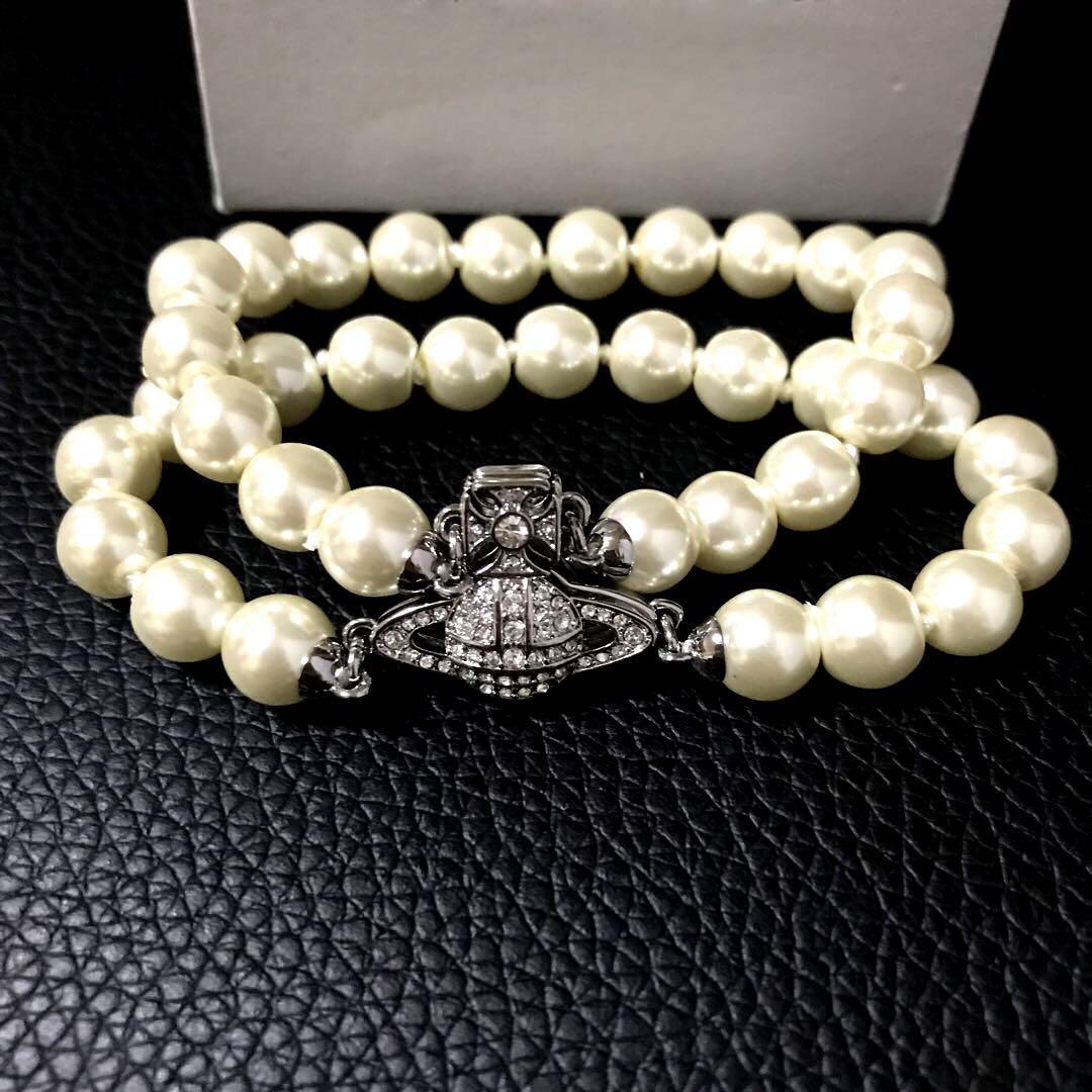 Vivienne Westwood bracelet GRAZIELLA pearl silver NO BOX [E020029