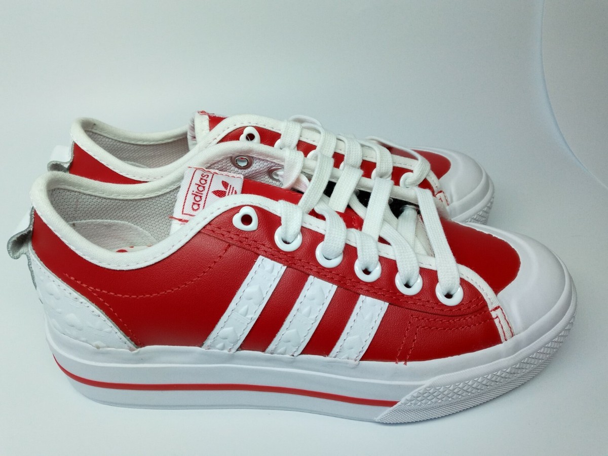 Adidas Nizza RF Red White Platform Sneakers [FZ1841] Women's Size