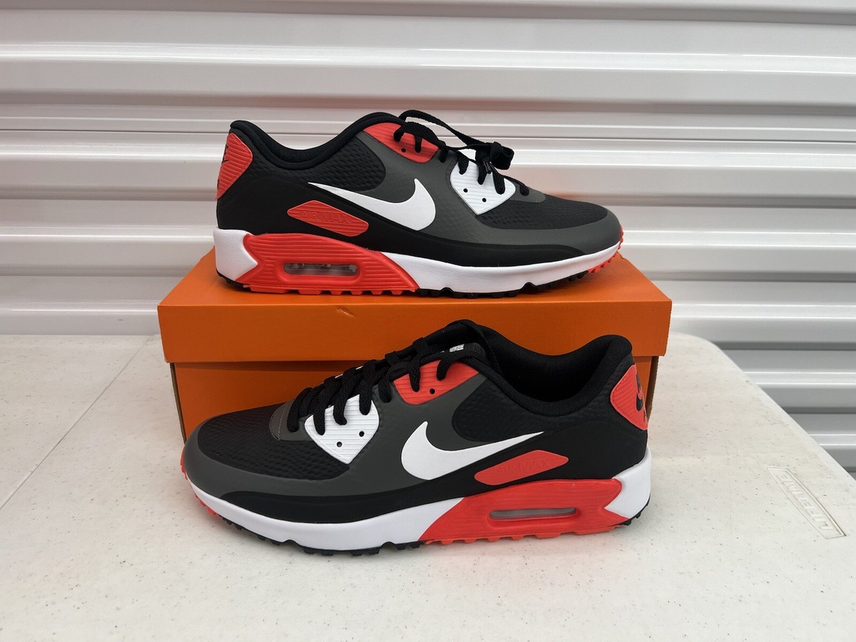 Nike Air Max 90 Golf Black Infrared Spikeless Mens CU9978 010