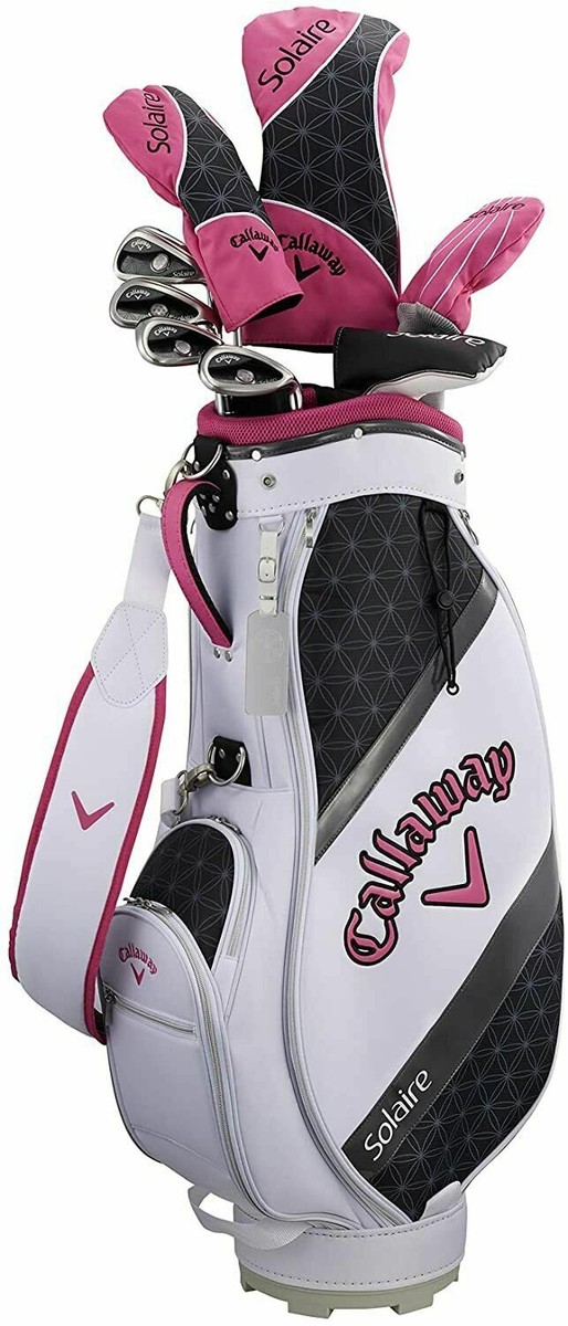 CALLAWAY SOLAIRE ladies' Pink Club Set with Caddy Bag 8pc 2018