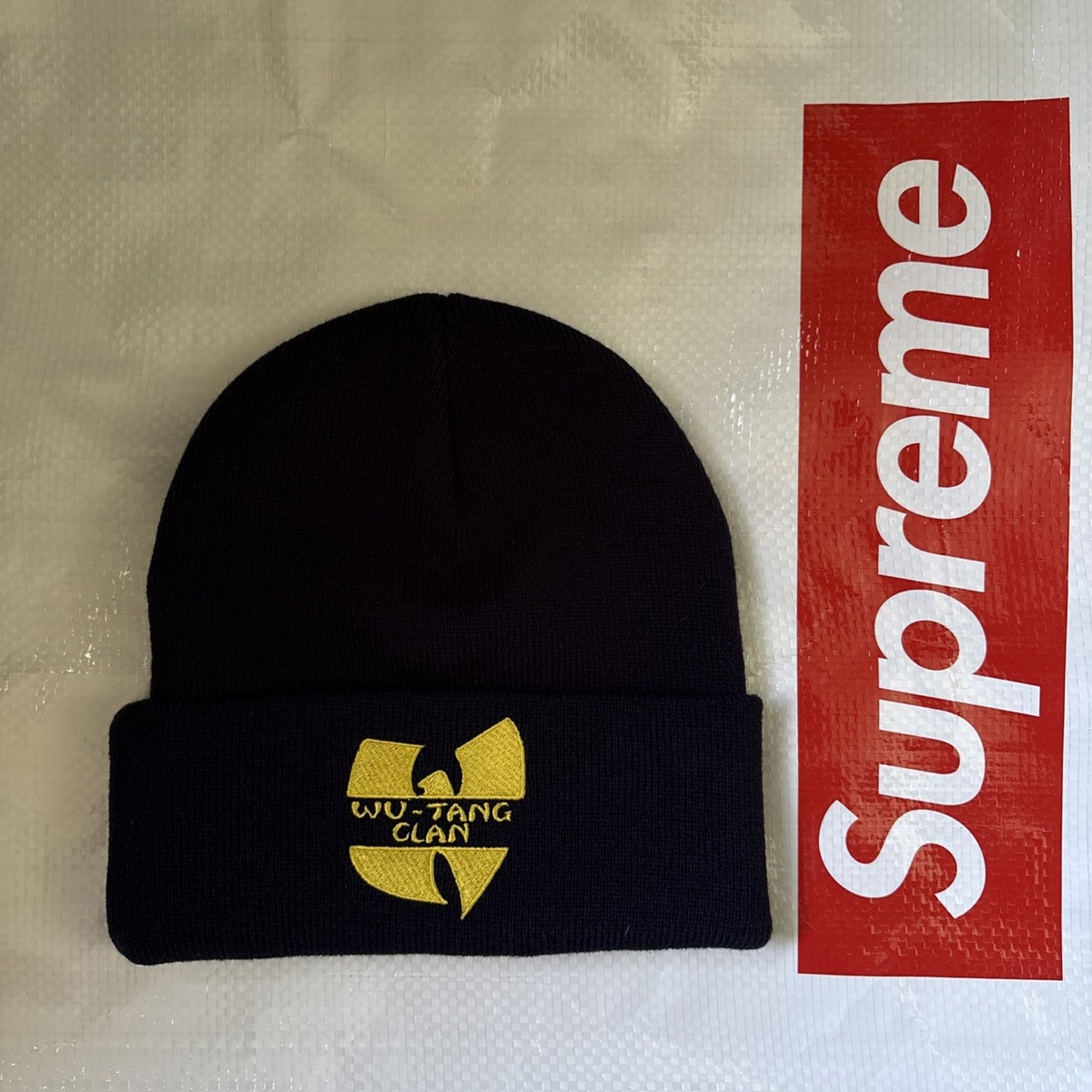 Supreme Wu Tang Clan Beanie Navy FW25 In Hand | eBay
