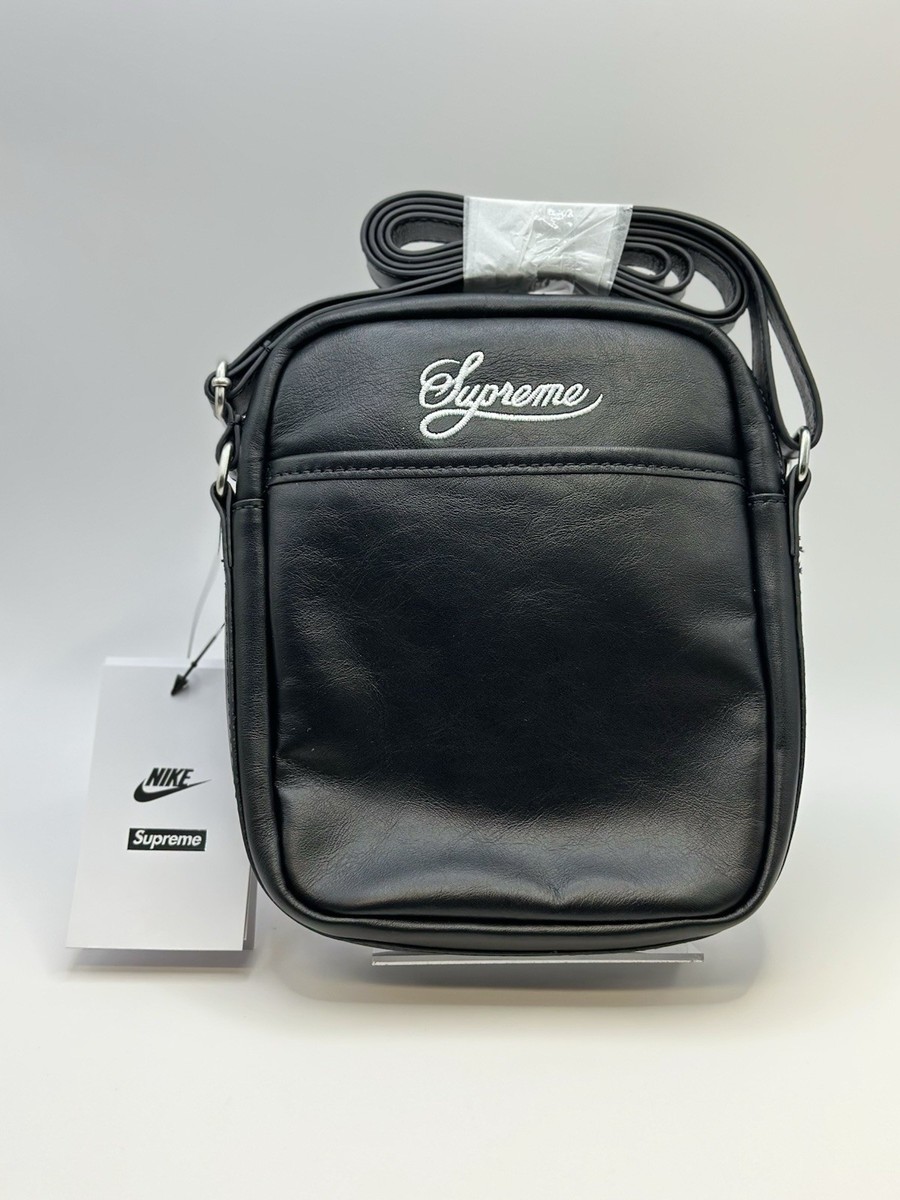 Supreme x Nike Leather Shoulder Bag - Black - NEW - HJ7964-045 | eBay