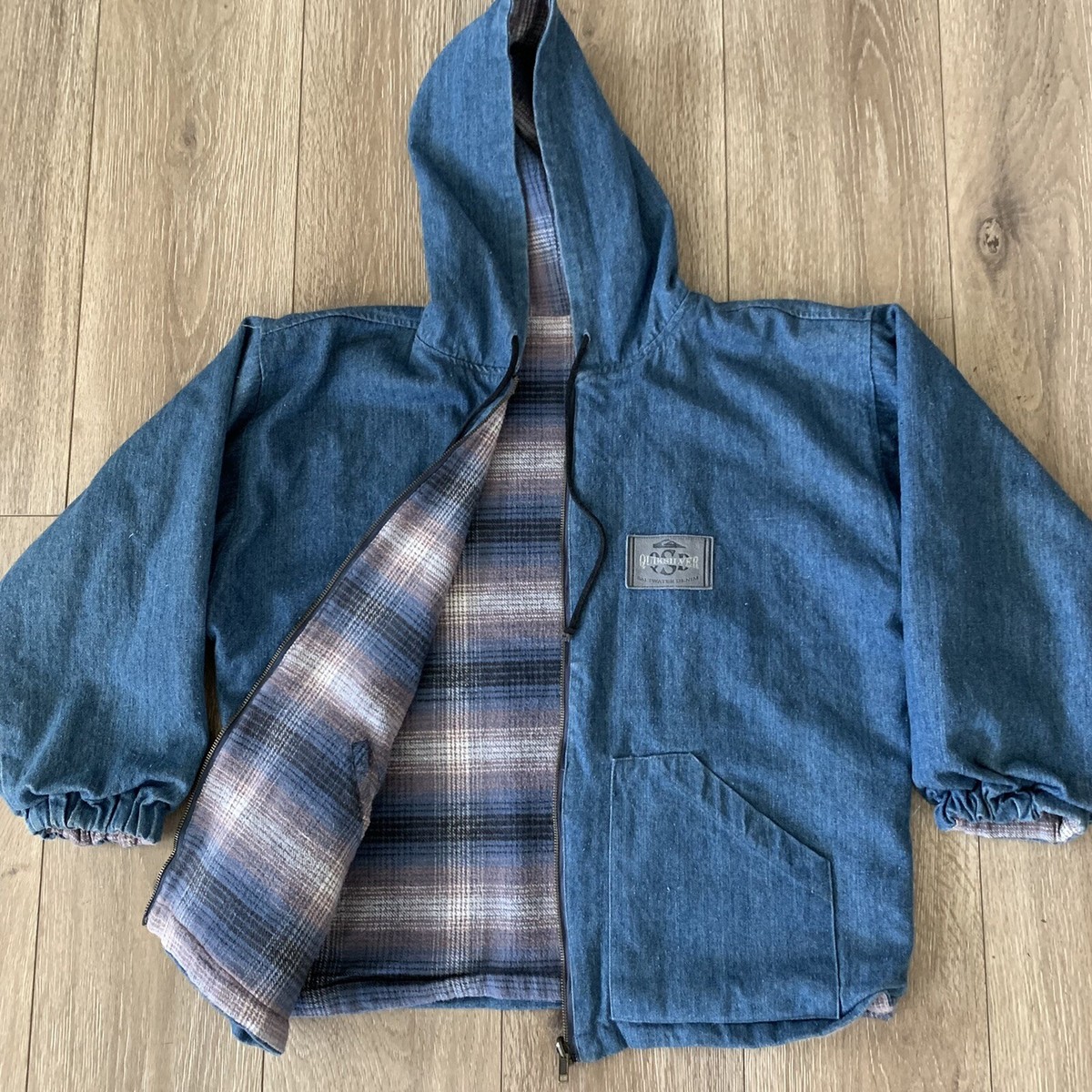 Quiksilver ジップ フード ジャケット ビンテージ スケート サーフ