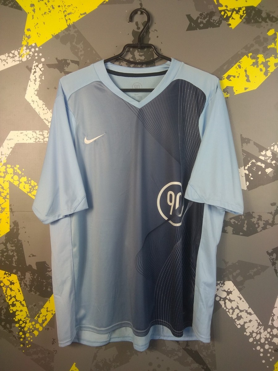 Nike Total 90 Vintage Jersey Football Soccer Shirt Blue Trikot