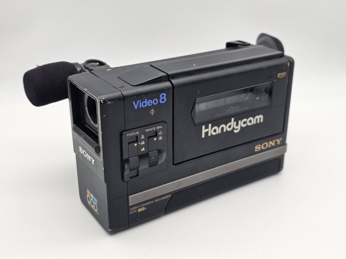Vintage Sony Video 8 Handycam CCD-M8U Black 8mm Video Camera