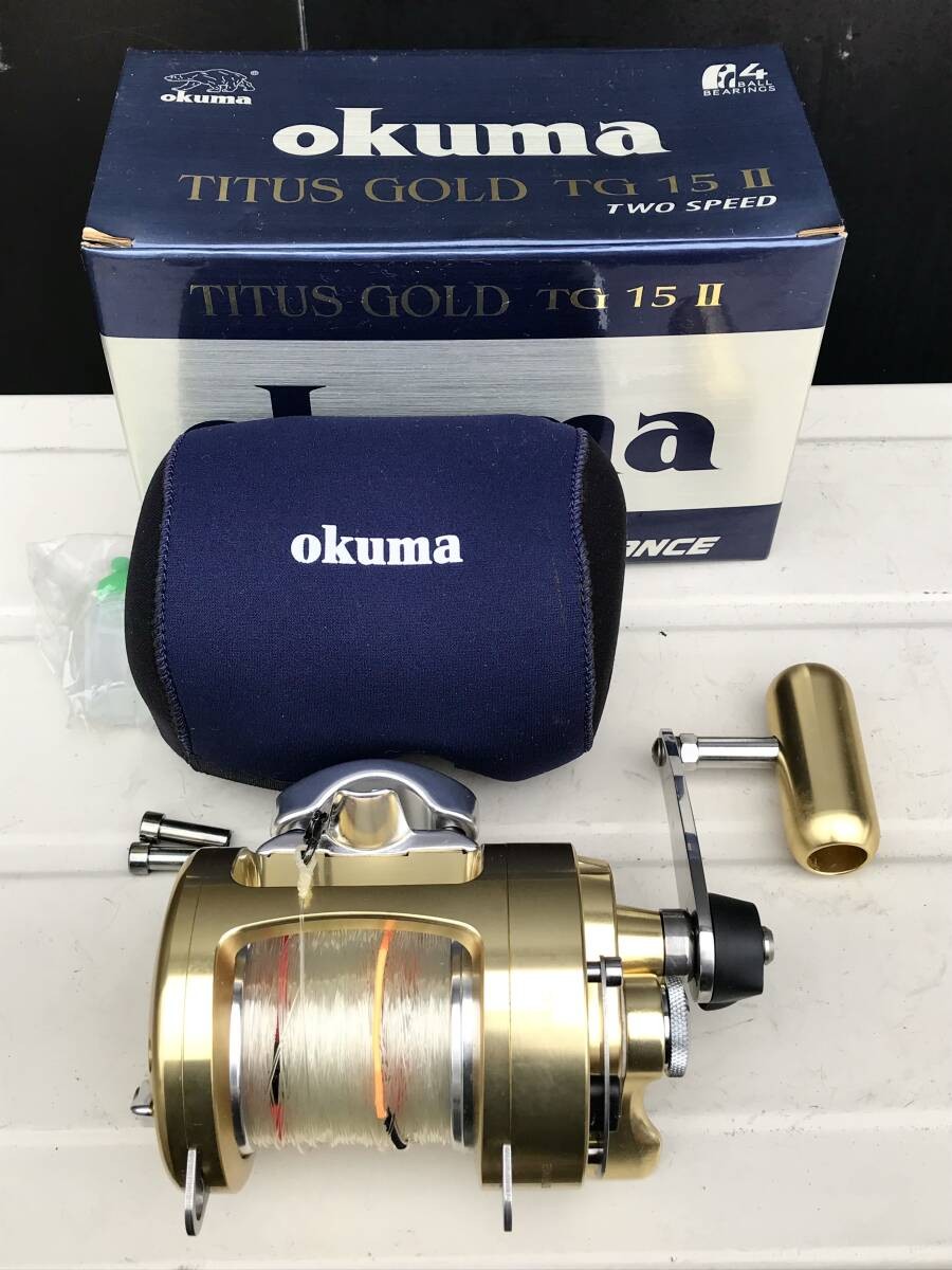 OKUMA TITUS TG 15 金色マルチカラーリール 良い オクマ タイタス