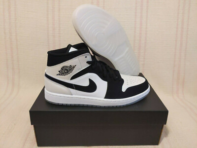 Nike Air Jordan 1 Mid SE Diamond Shorts White Black DH6933 100 Men