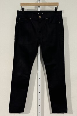 Saint Laurent Paris D02 M/SK-LW Black Denim Jeans sz 32 (31
