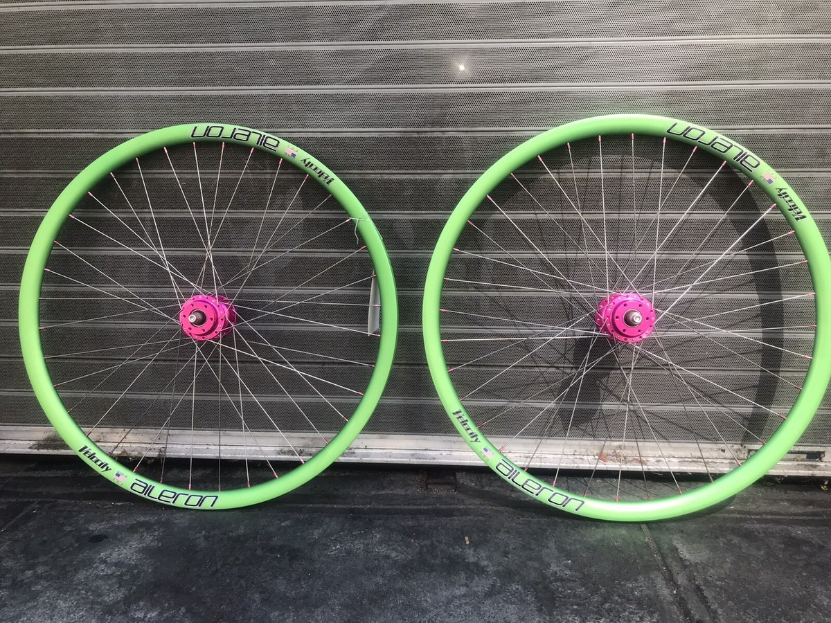 Phil Wood Velocity Aileron wheelset fixed disc pink | eBay