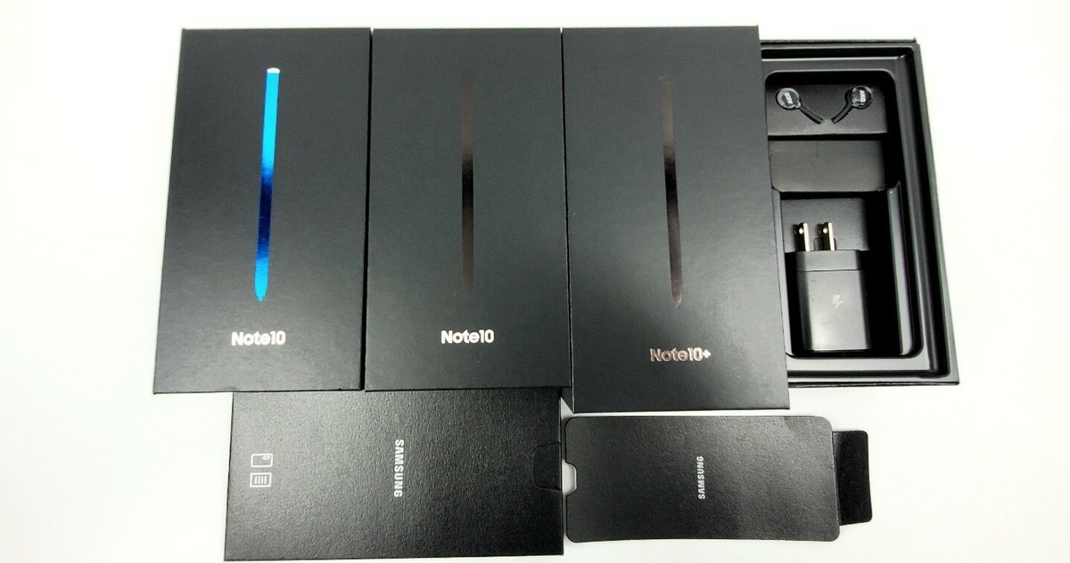 Samsung Galaxy Note10 10+ Empty Retail box Option Accessories 25W