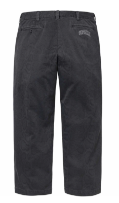 Supreme Snake Print Chino Pant Black SS24 Size 30 Brand New In