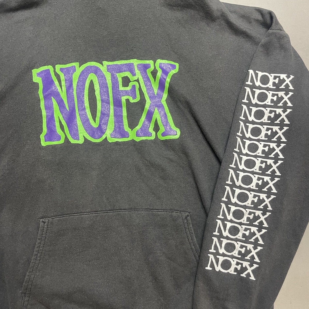 Vintage 90's NOFX Hoodie Sweatshirt Fat Wreck Chords Official Tour