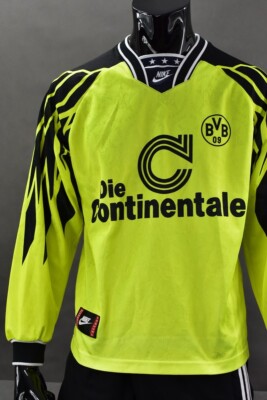 1994-95 Nike BVB Borussia Dortmund Long Sleeve Home Shirt SIZE M