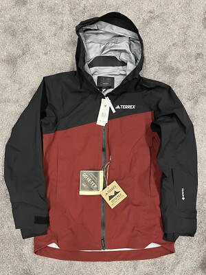 Adidas Terrex Techrock 3L Gore-Tex C-Knit Jacket Black/Red Sz
