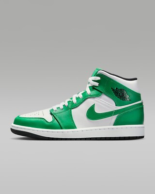 Men's Air Jordan 1 Mid Lucky Green White Celtics DQ8426-301 All