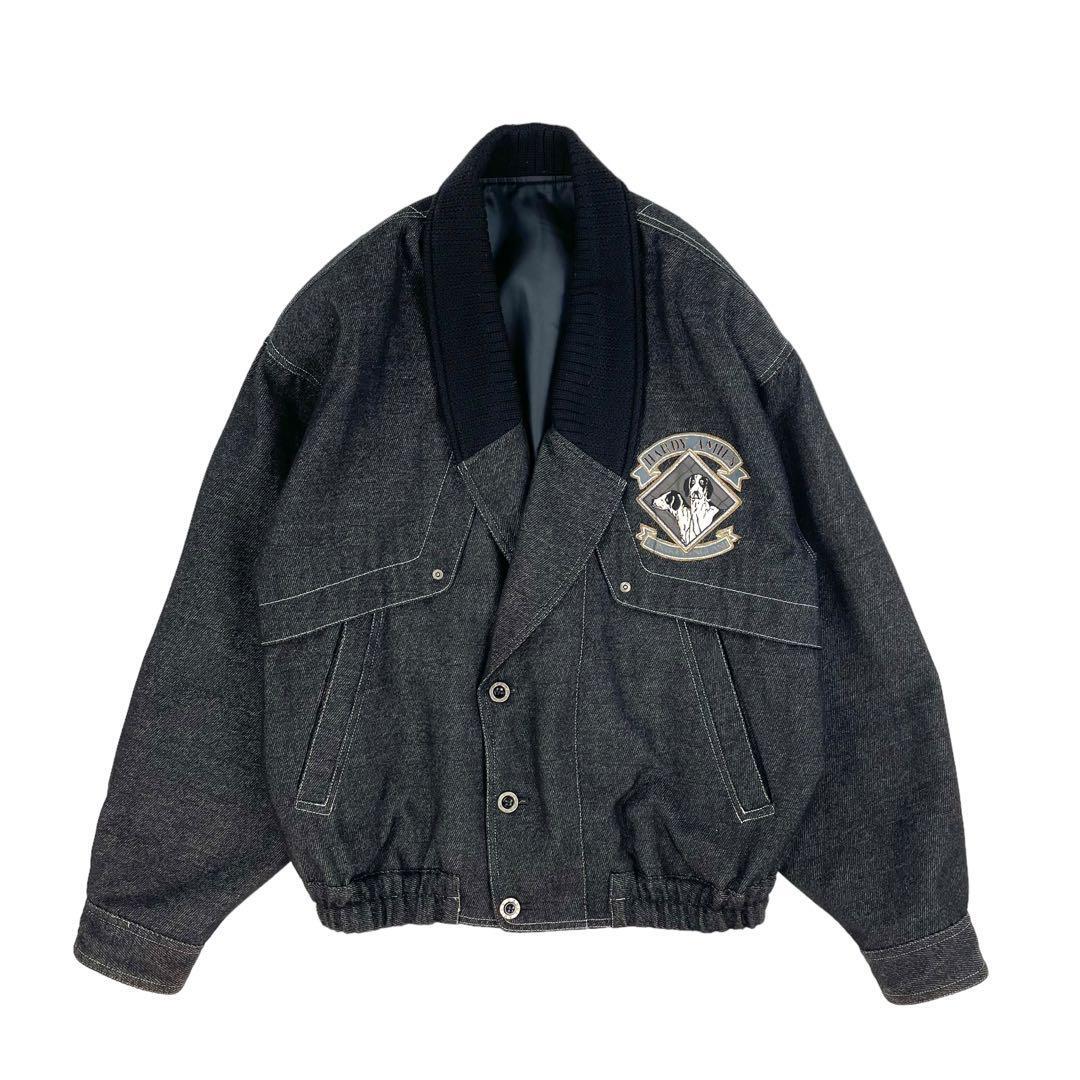 HARDY AMIES Wool Embroidered Blouson Jacket, Good Condition, From