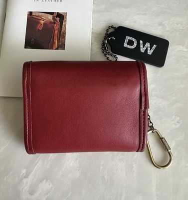 COACH VINTAGE RED LEATHER MULTIFUNCTION WALLET 7219 EUC | eBay