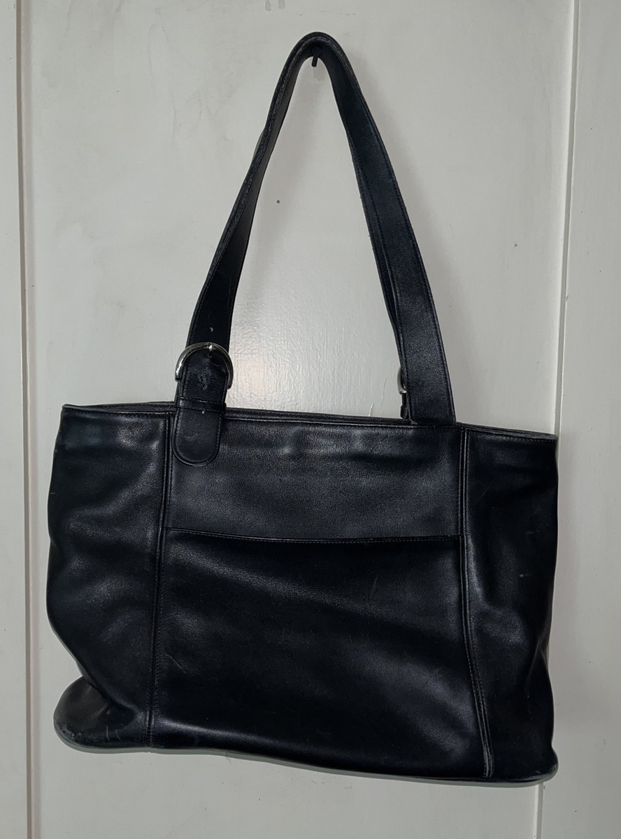 Vintage Coach* Black Soho Zip XL Leather Tote Bag Purse Style