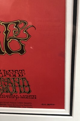 Jimi Hendrix BG-105 2nd Print Flying Eyeball Poster Rick Griffin