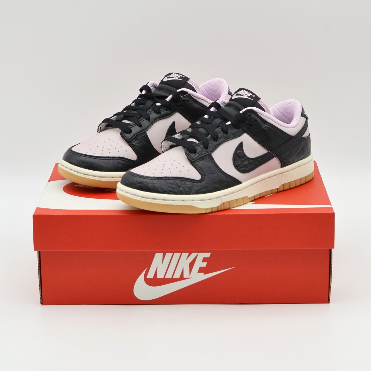 HF9191-001 Nike Dunk Low Pink Foam Black Croc Platinum Violet