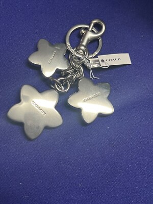 Coach Bag Charm Key chain SILVER MULTI CR924 NWT Wildflower