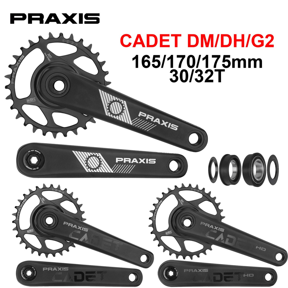 Praxis Works Cadet DM/HD/G2 Crankset 165/170/175mm 30/32T Press