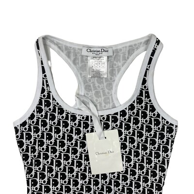 00's Christian Dior Monogram Tank Top Womens Small Made In France