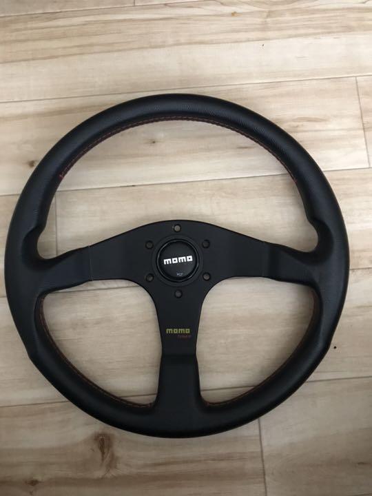 MOMO Steering Wheel TYP D35/KBA 70116 Black with Red Stitching