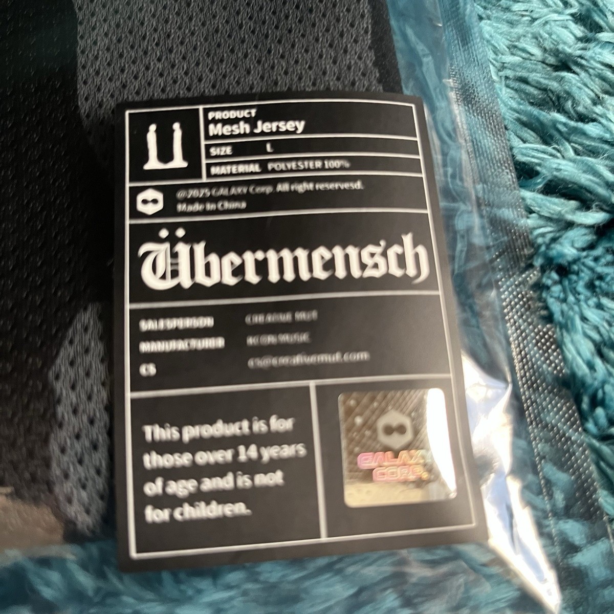 G-DRAGON Übermensch Mesh Jersey L Authentic Limited BIGBANG NEW