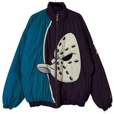 Vintage STARTER Jacket Size XL MIGHTY DUCKS Puffer NHL Hockey Big