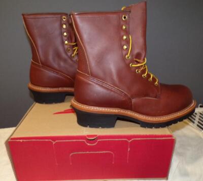 GREAT RED WING PT91 Made in USA 4418 Plain Toe Logger Mens Work