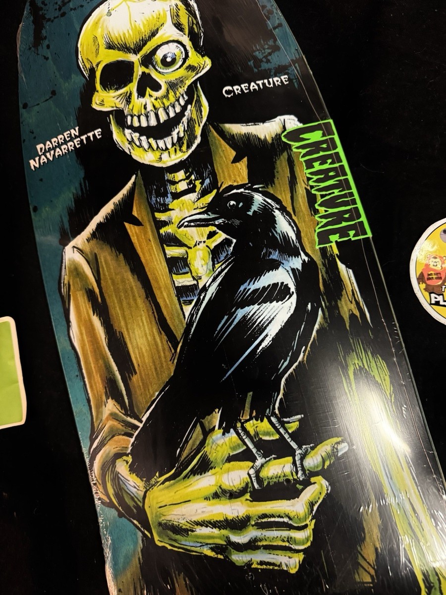 RARE SHAPED Creature Darren Navarrette Vampire Skull Skateboard