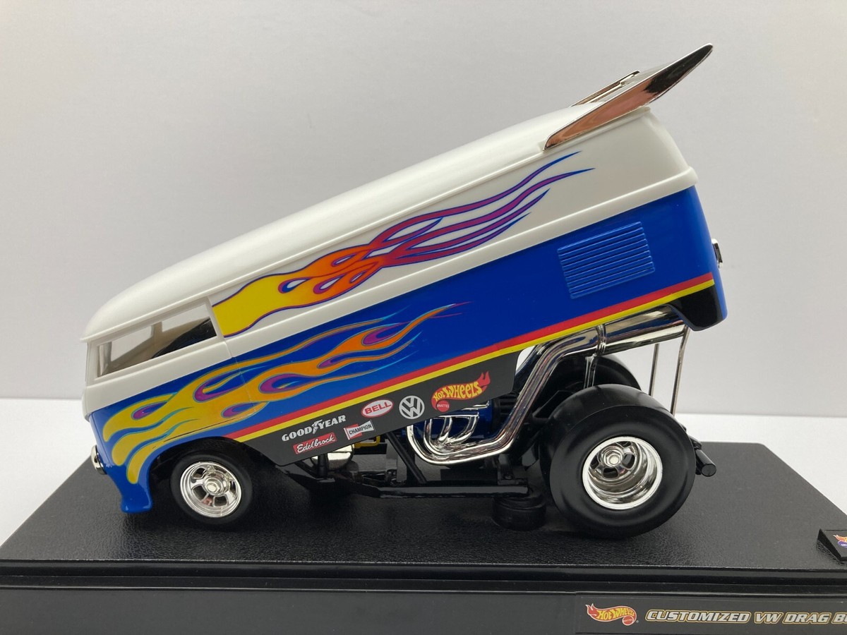 Hot Wheels Customized VW Volkswagen Drag Bus Collectible 1:18 Blue