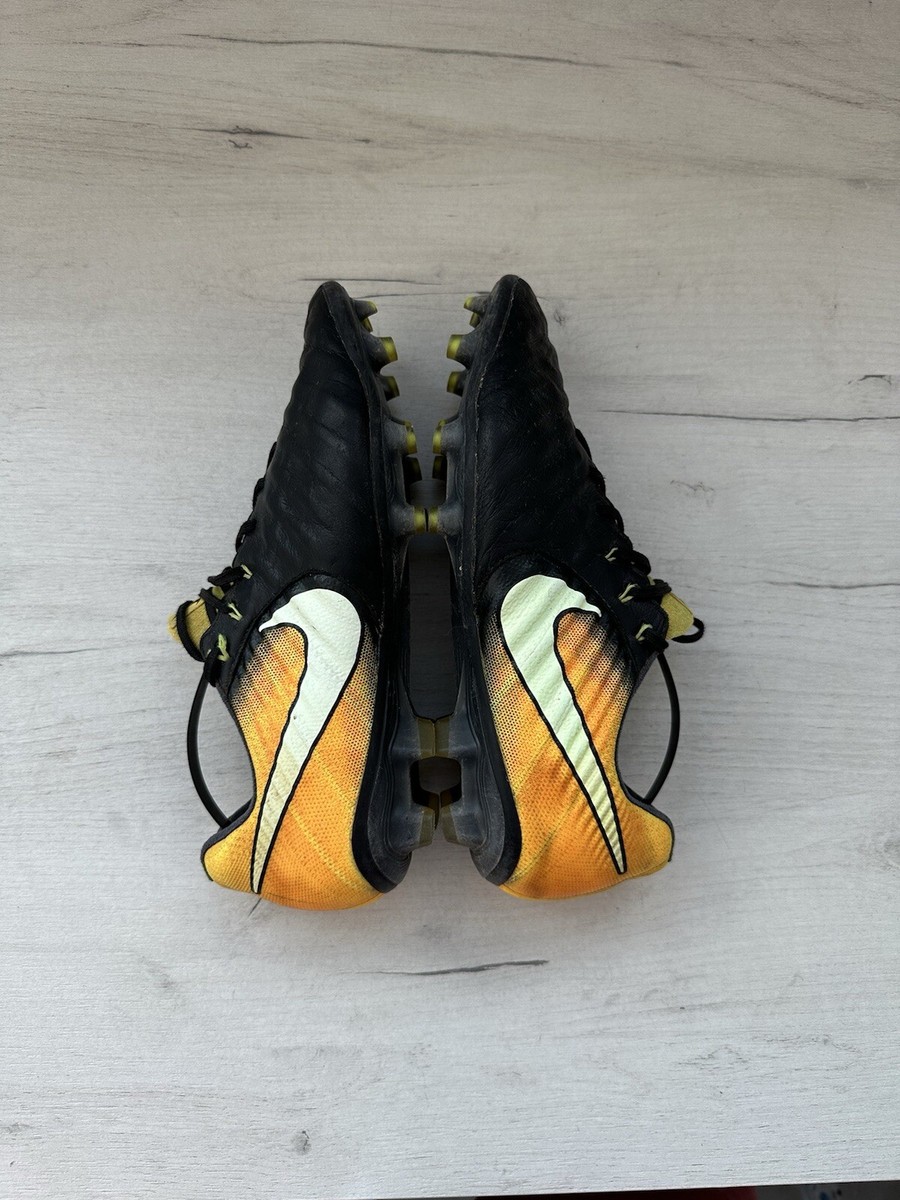 Nike Tiempo Legend 7 FG Black Laser Orange Leather Football Cleats